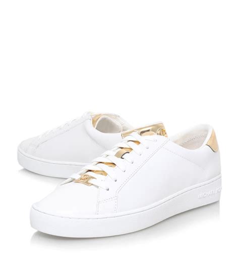 michael kors sneakers wit irving lace up|Irving Leather and Embossed Stripe Sneaker .